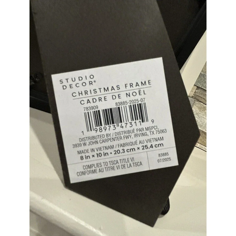 Studio Decor 8x10 Black Matte Plastic Photo Frame, Freestanding Hanging